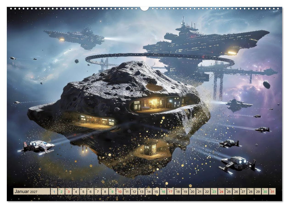 Rohstoffabbau im All (CALVENDO Premium Wandkalender 2027)