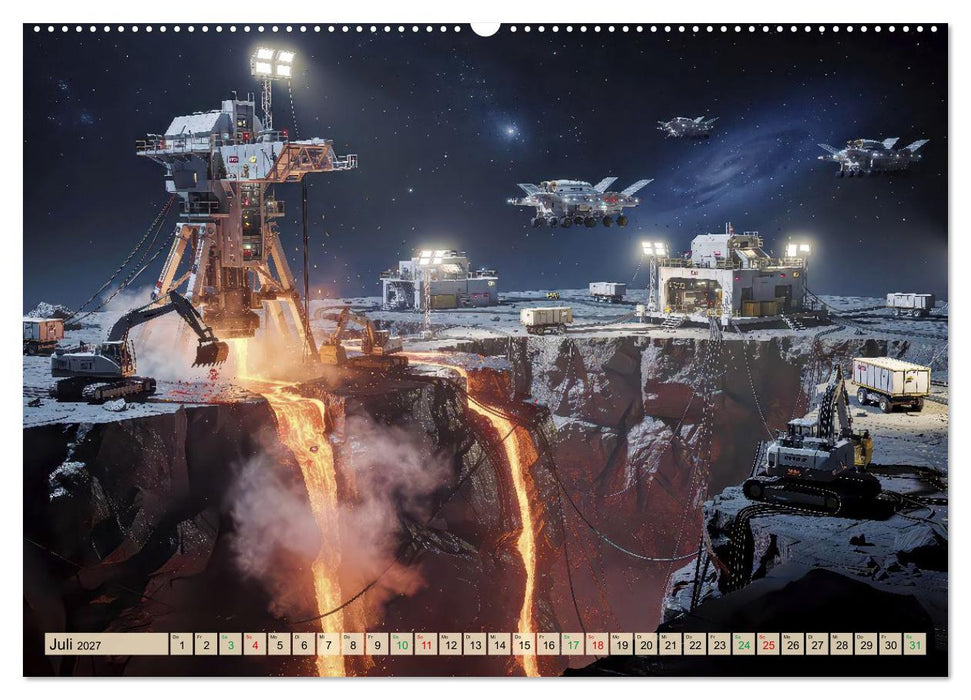 Rohstoffabbau im All (CALVENDO Premium Wandkalender 2027)