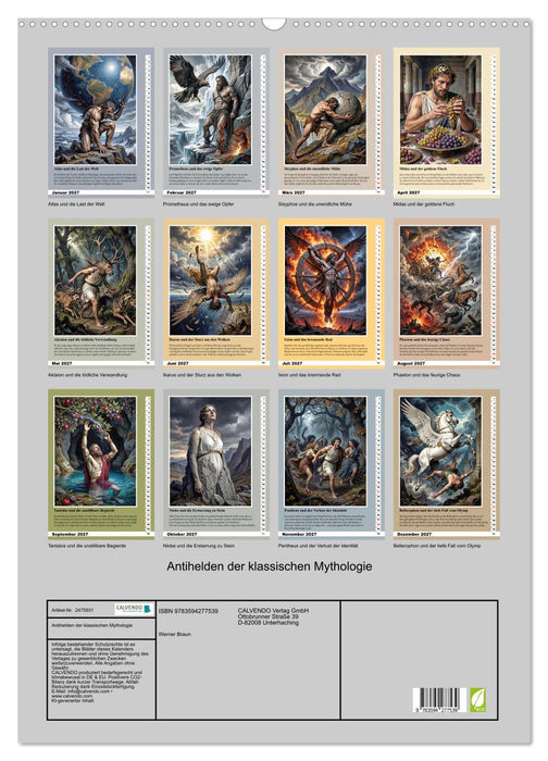 Antihelden der klassischen Mythologie (CALVENDO Wandkalender 2027)