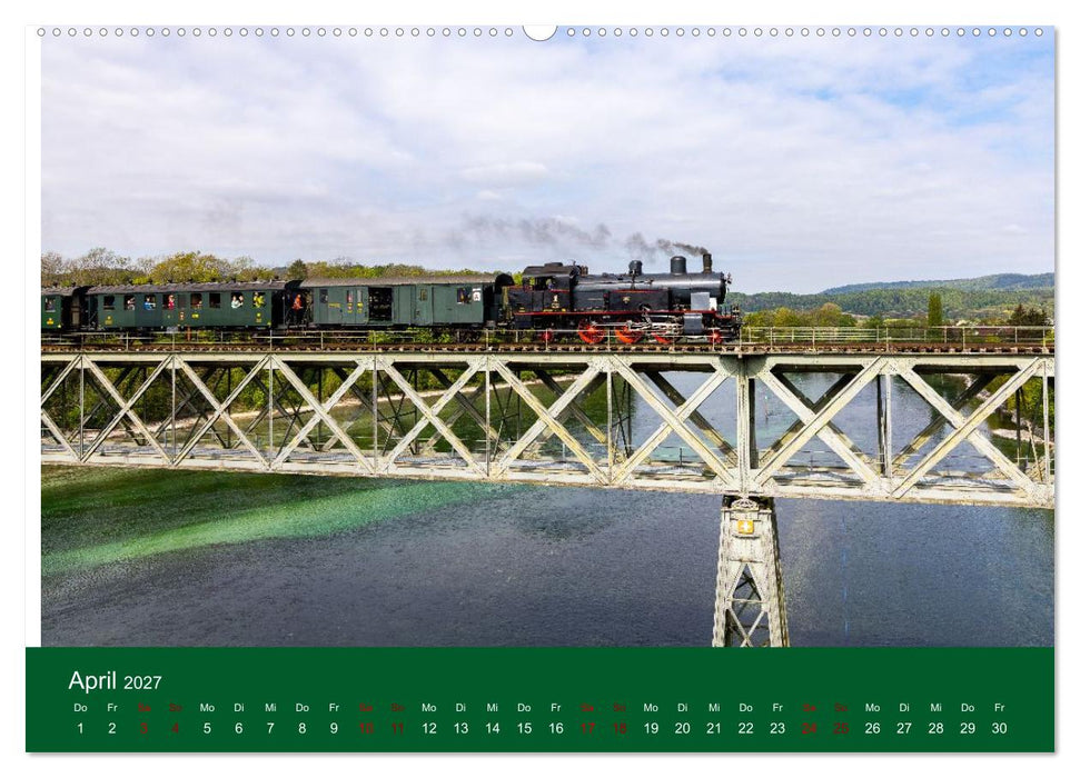 Dampfzeit zwischen Schwarzwald, Alb und Alpen (CALVENDO Wandkalender 2027)