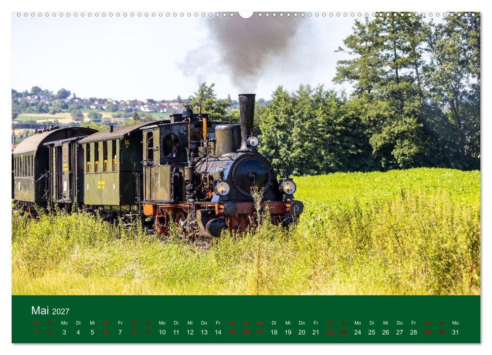 Dampfzeit zwischen Schwarzwald, Alb und Alpen (CALVENDO Wandkalender 2027)