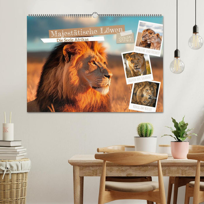Majestätische Löwen - Die Seele Afrikas (CALVENDO Wandkalender 2027)