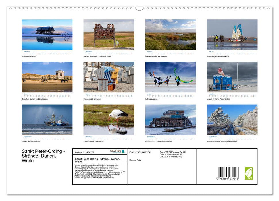 Sankt Peter-Ording - Strände, Dünen, Weite (CALVENDO Premium Wandkalender 2027)