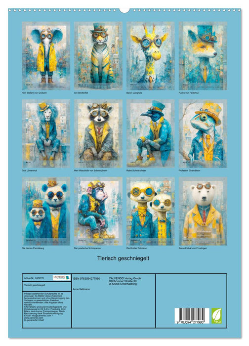 Tierisch geschniegelt (CALVENDO Premium Wandkalender 2027)