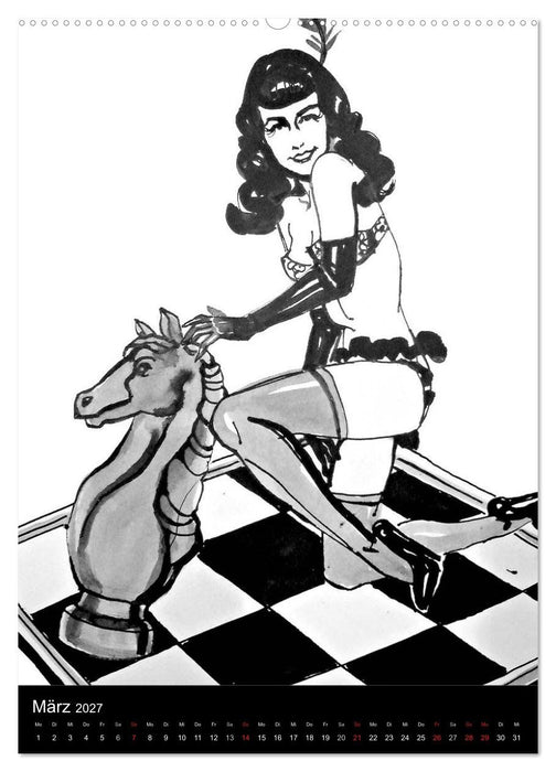 Betty Page - Quickies by SARA HORWATH (CALVENDO Wandkalender 2027)