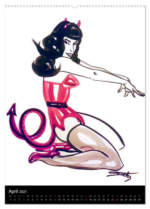 Betty Page - Quickies by SARA HORWATH (CALVENDO Wandkalender 2027)