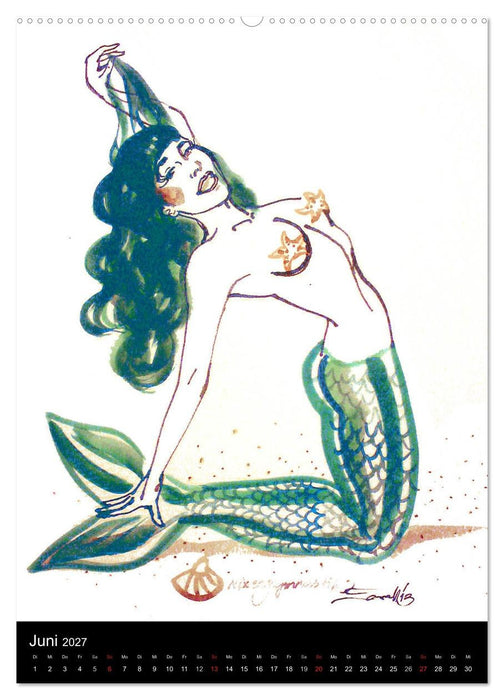 Betty Page - Quickies by SARA HORWATH (CALVENDO Wandkalender 2027)
