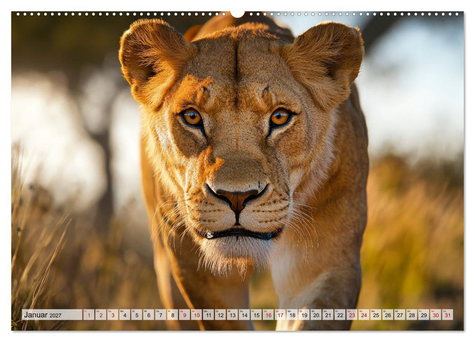Majestätische Löwen - Die Seele Afrikas (CALVENDO Premium Wandkalender 2027)