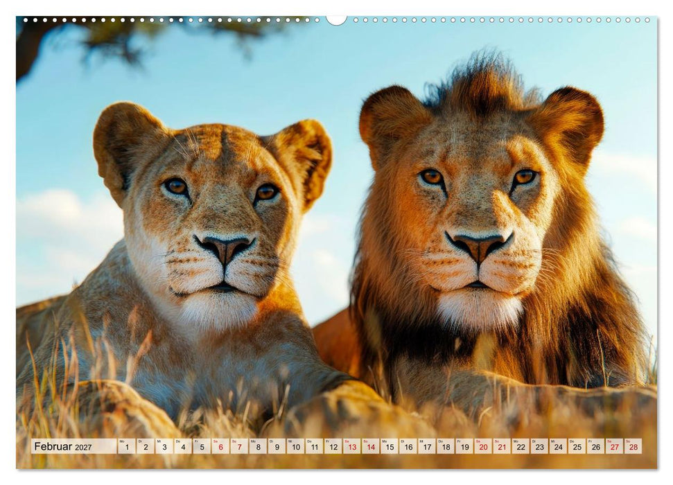 Majestätische Löwen - Die Seele Afrikas (CALVENDO Premium Wandkalender 2027)