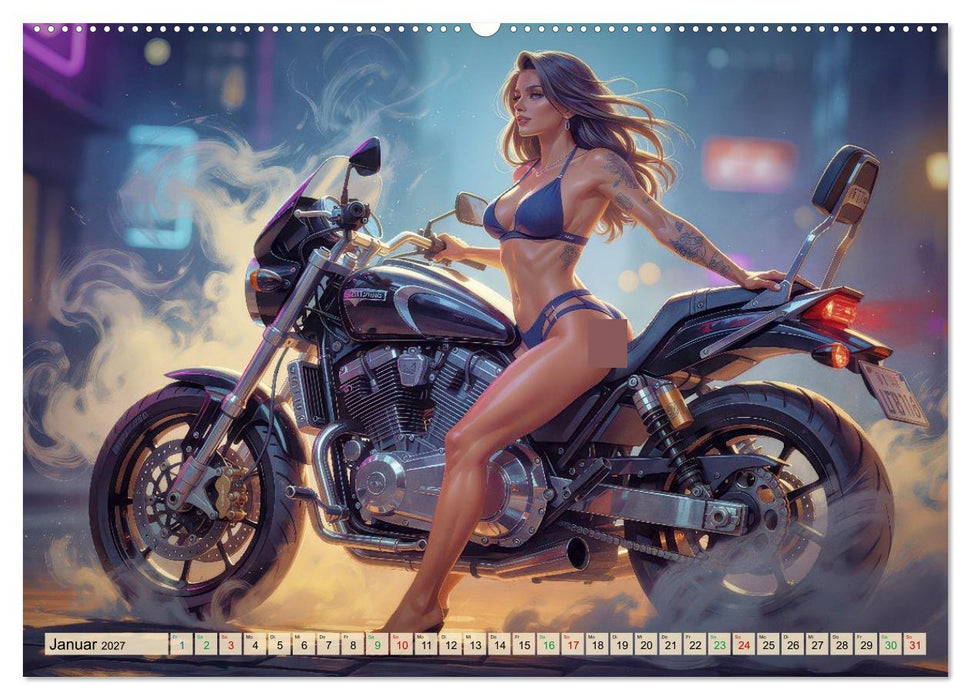 Heiße Girls auf schweren Kisten (CALVENDO Premium Wandkalender 2027)