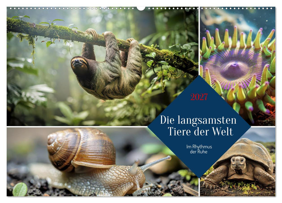 Die langsamsten Tiere der Welt (CALVENDO Wandkalender 2027)