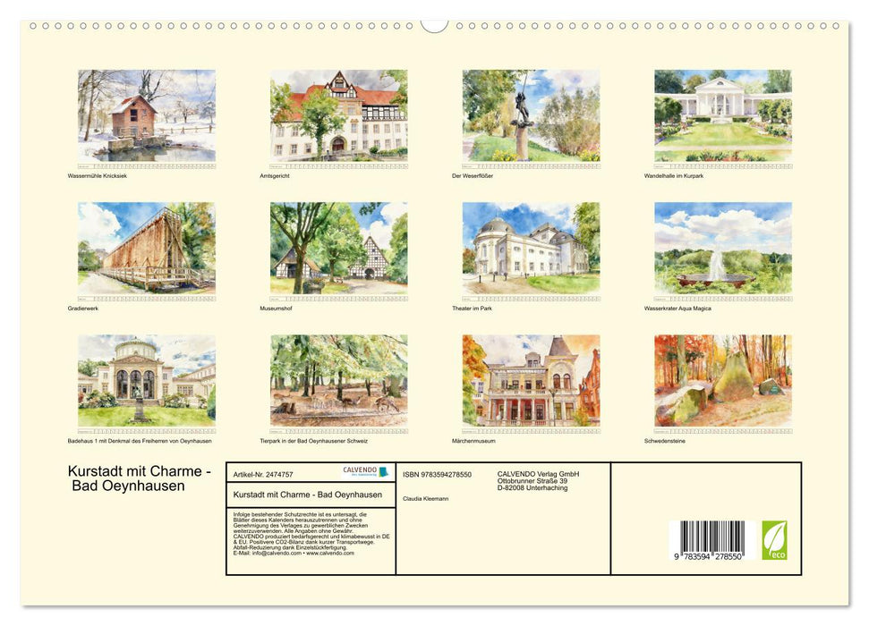 Kurstadt mit Charme - Bad Oeynhausen (CALVENDO Premium Wandkalender 2027)