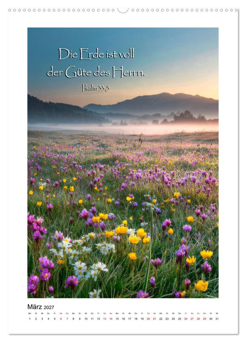 Lichtmomente - Psalmen und Bibelverse für Herz und Seele (CALVENDO Premium Wandkalender 2027)