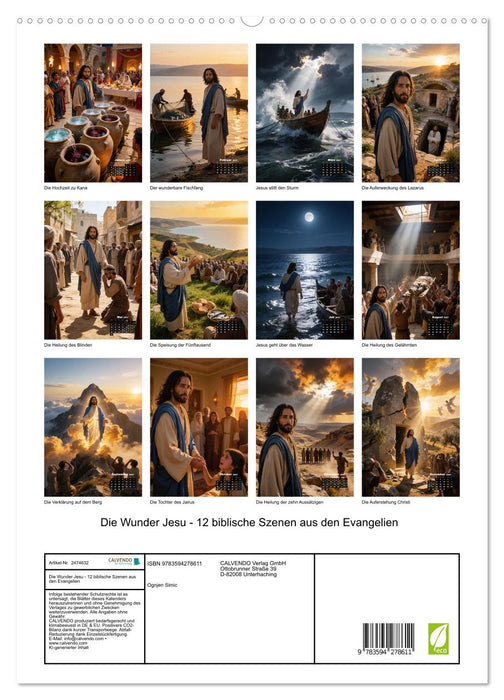 Die Wunder Jesu - 12 biblische Szenen aus den Evangelien (CALVENDO Premium Wandkalender 2027)