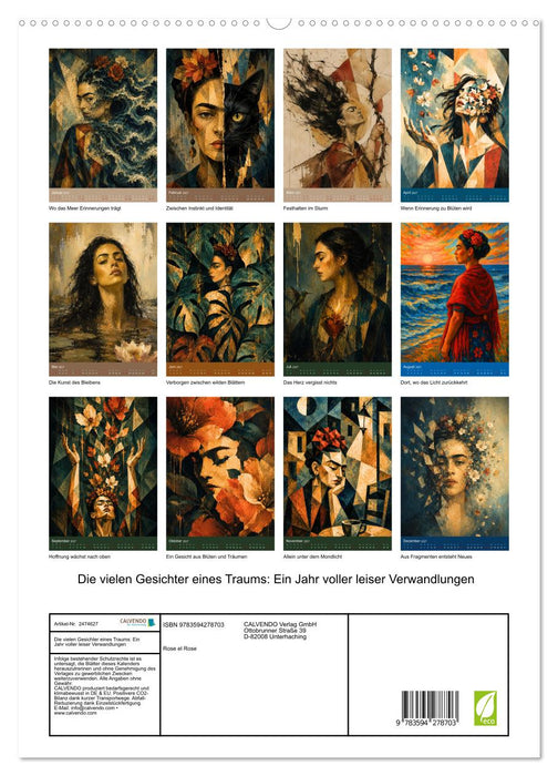 Die vielen Gesichter eines Traums: Ein Jahr voller leiser Verwandlungen (CALVENDO Premium Wandkalender 2027)