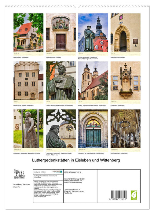 Luthergedenkstätten in Eisleben und Wittenberg (CALVENDO Premium Wandkalender 2027)