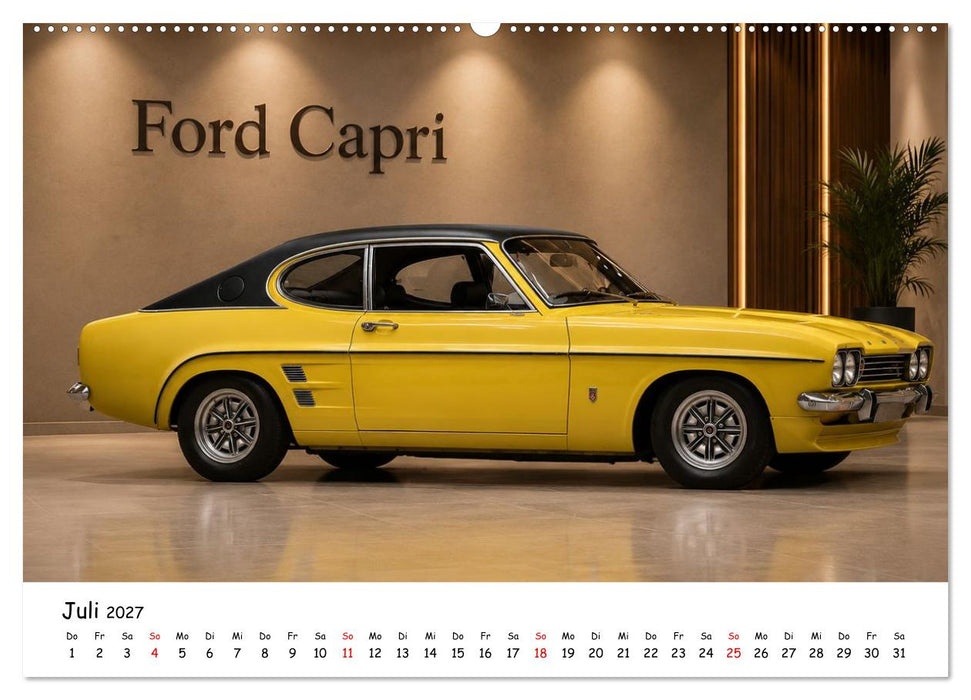 Deutsche Autos der 60er und 70er Jahre (CALVENDO Premium Wandkalender 2027)