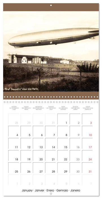 Airships – Zeppelins on historic postcards (CALVENDO Monthly Calendar 2027)