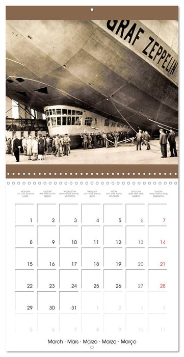Airships – Zeppelins on historic postcards (CALVENDO Monthly Calendar 2027)