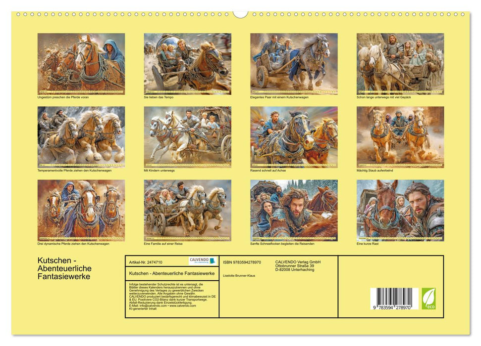 Kutschen - Abenteuerliche Fantasiewerke (CALVENDO Premium Wandkalender 2027)