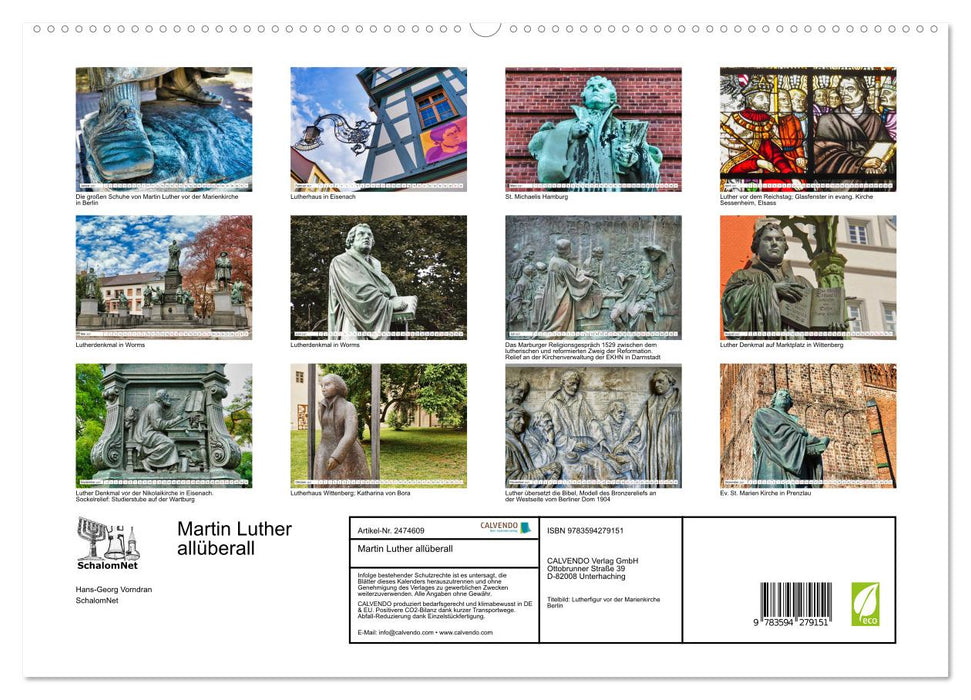 Martin Luther allüberall (CALVENDO Premium Wandkalender 2027)