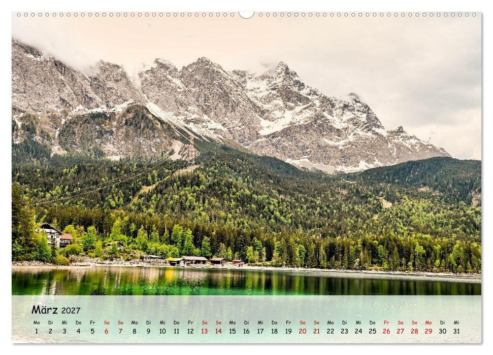 Zugspitzregion Garmisch-Partenlirchen (CALVENDO Wandkalender 2027)