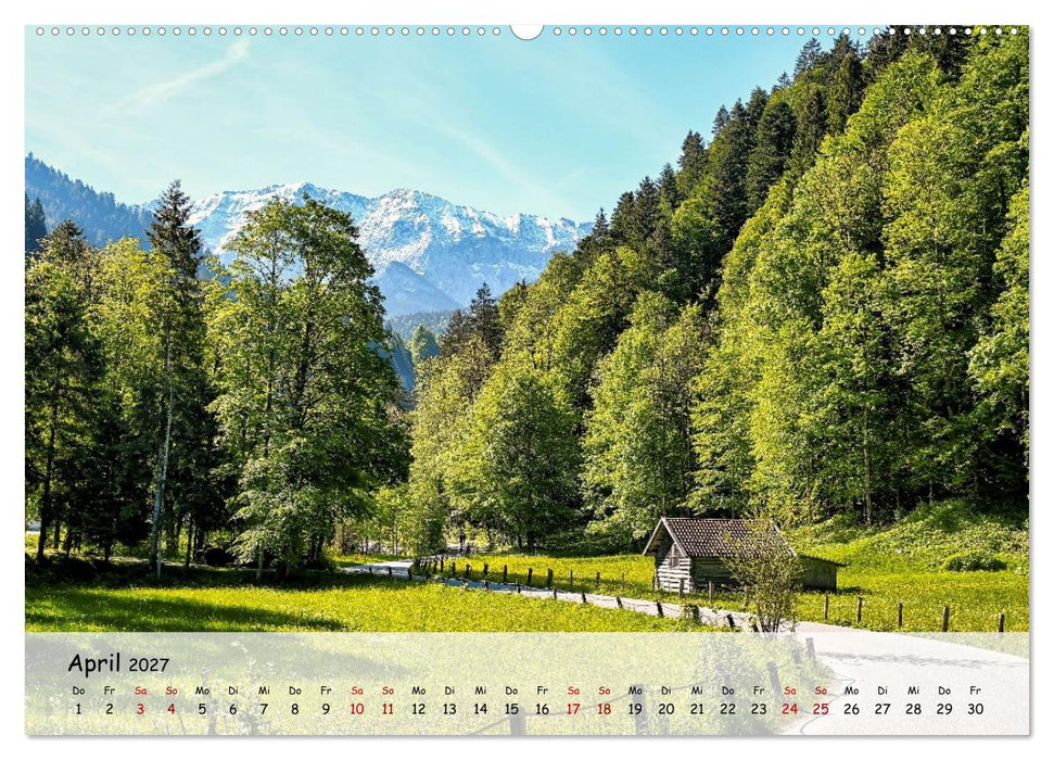 Zugspitzregion Garmisch-Partenlirchen (CALVENDO Wandkalender 2027)