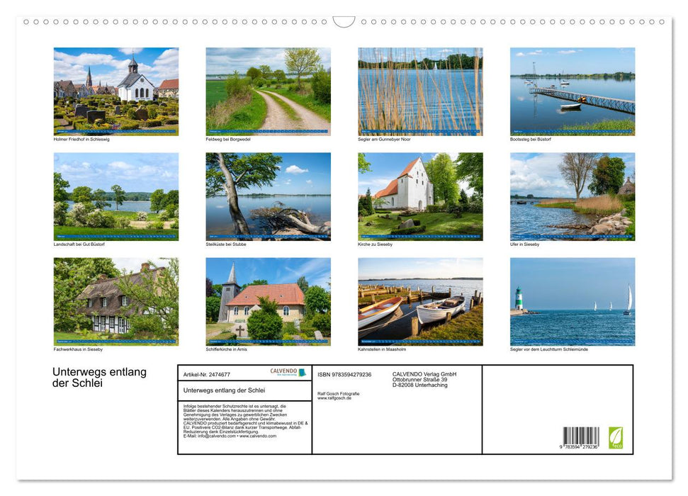 Unterwegs entlang der Schlei (CALVENDO Wandkalender 2027)
