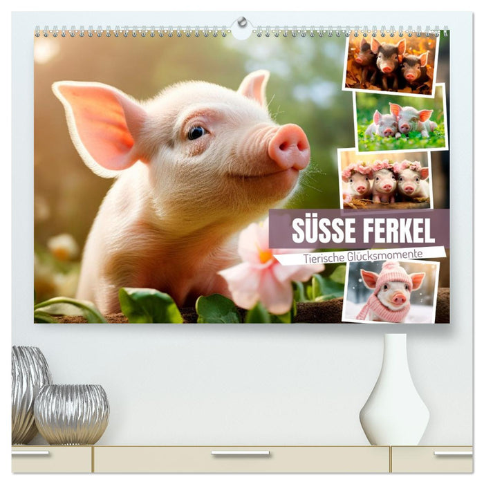 Süße Ferkel - Tierische Glücksmomente (CALVENDO Premium Wandkalender 2027)