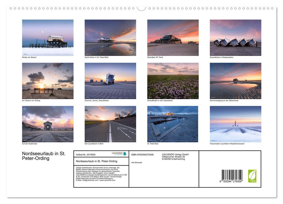 Nordseeurlaub in St. Peter-Ording (CALVENDO Premium Wandkalender 2027)