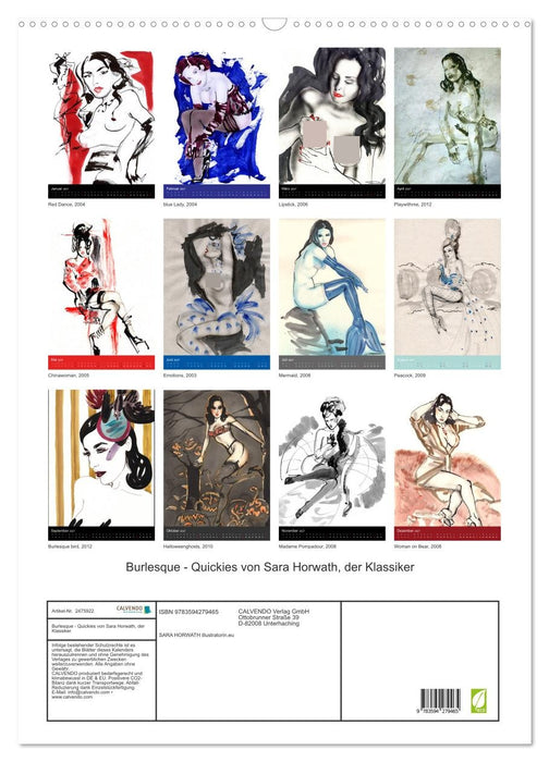 Burlesque - Quickies von Sara Horwath, der Klassiker (CALVENDO Wandkalender 2027)