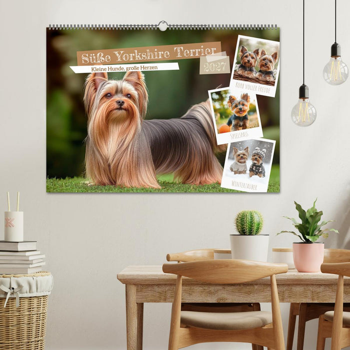 Süße Yorkshire Terrier - Kleine Hunde, große Herzen (CALVENDO Wandkalender 2027)
