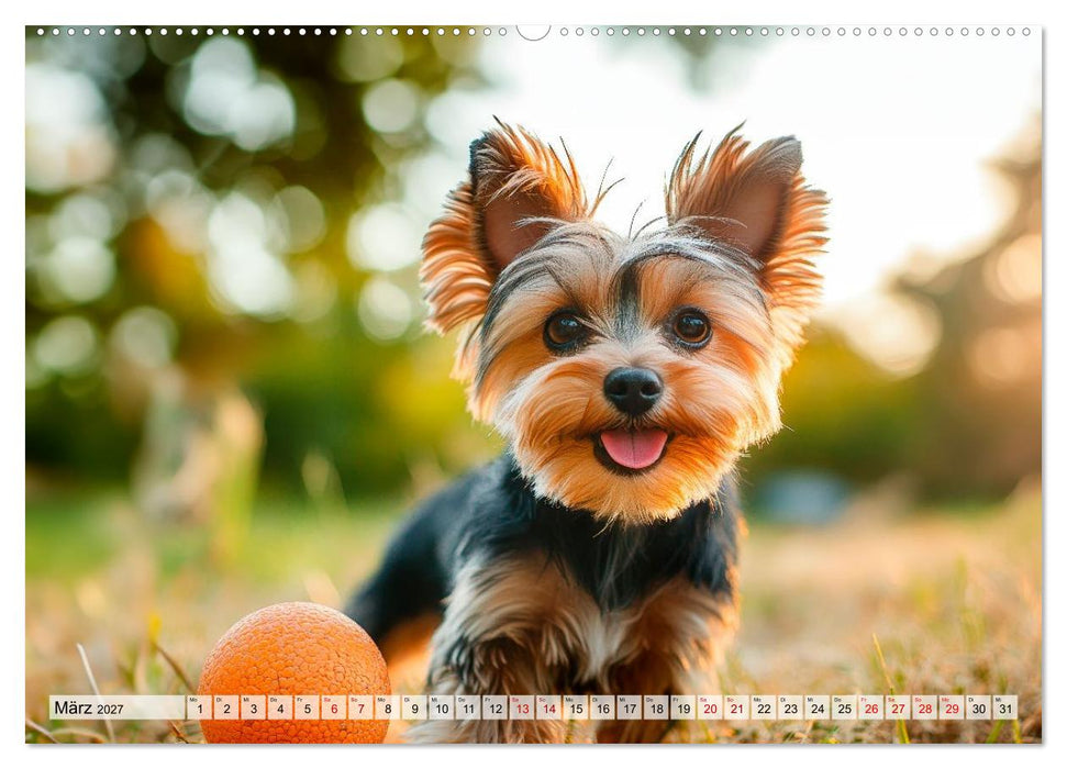Süße Yorkshire Terrier - Kleine Hunde, große Herzen (CALVENDO Wandkalender 2027)