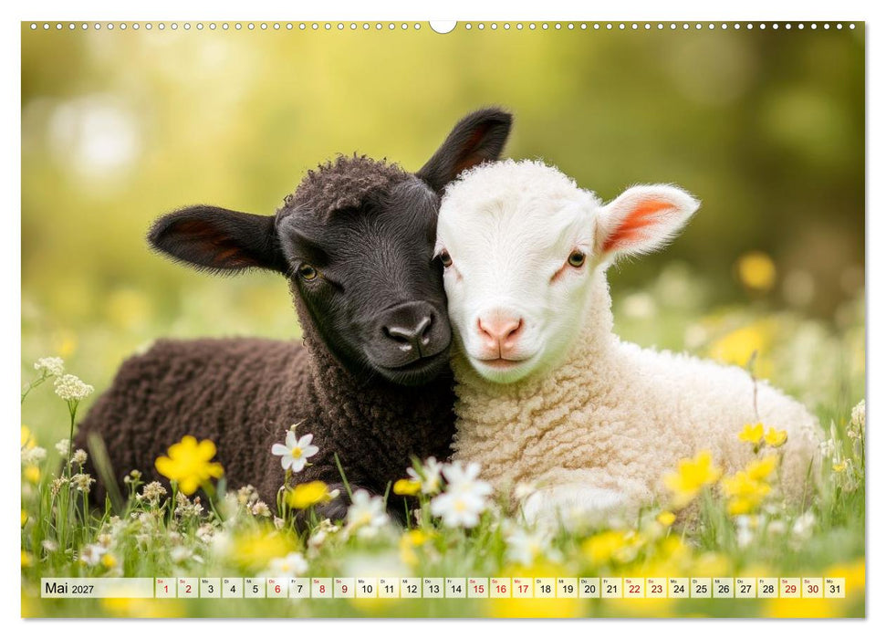 Tierische Freundschaften - Glückliche Kuschelzeit (CALVENDO Premium Wandkalender 2027)