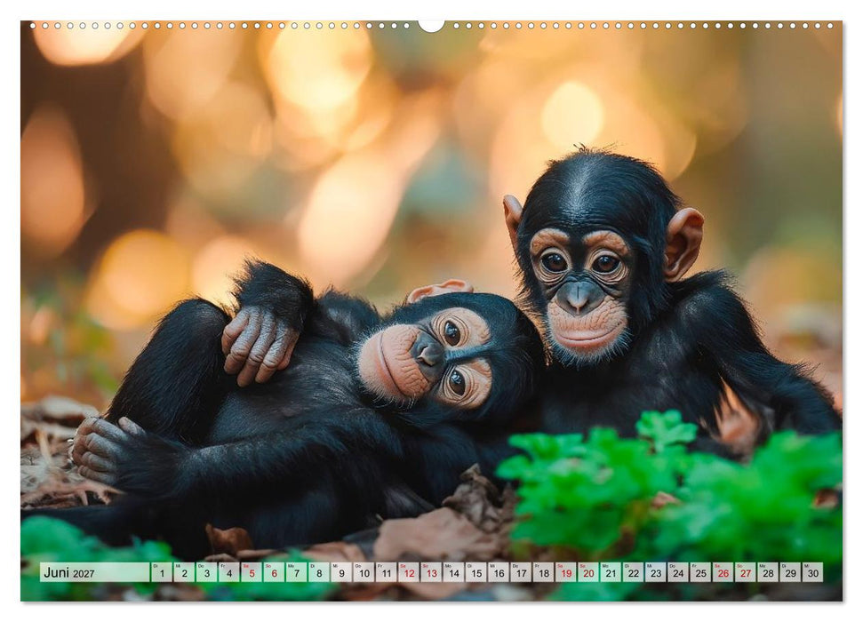 Tierische Freundschaften - Glückliche Kuschelzeit (CALVENDO Premium Wandkalender 2027)