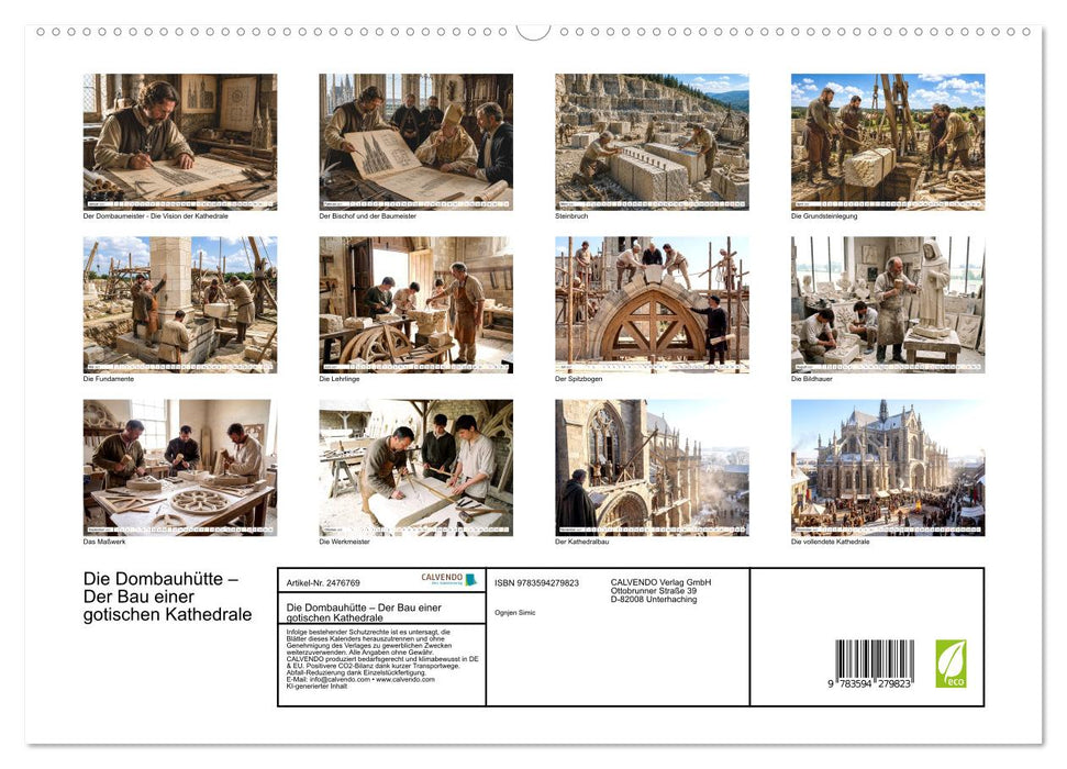Die Dombauhütte – Der Bau einer gotischen Kathedrale (CALVENDO Premium Wandkalender 2027)