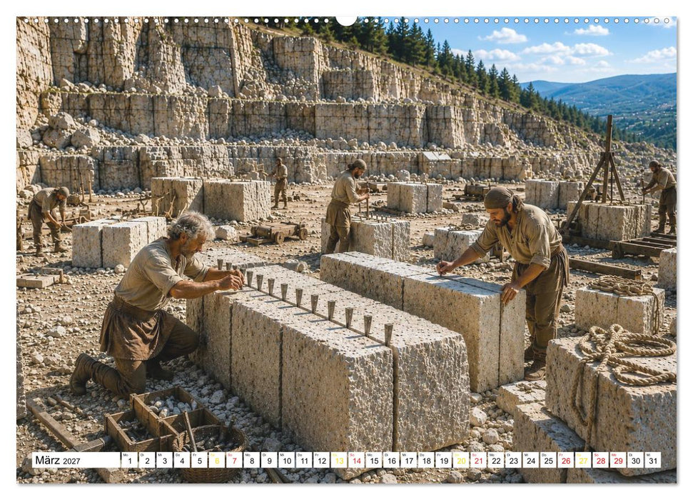 Die Dombauhütte – Der Bau einer gotischen Kathedrale (CALVENDO Premium Wandkalender 2027)