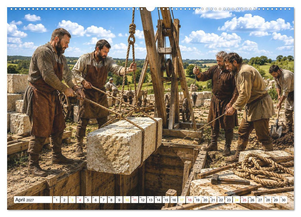 Die Dombauhütte – Der Bau einer gotischen Kathedrale (CALVENDO Premium Wandkalender 2027)