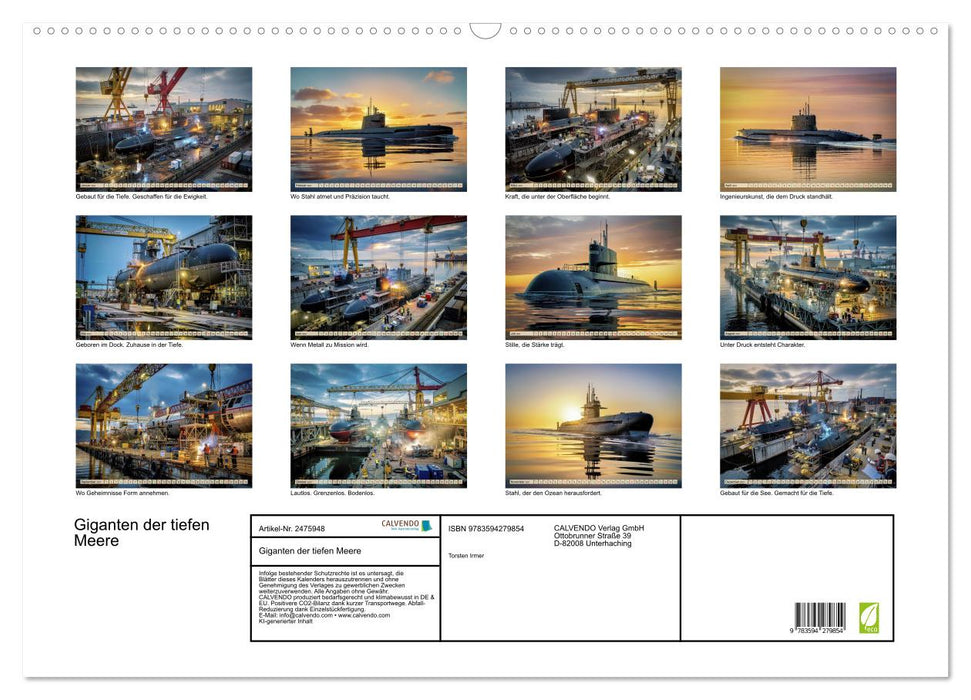 Giganten der tiefen Meere (CALVENDO Wandkalender 2027)