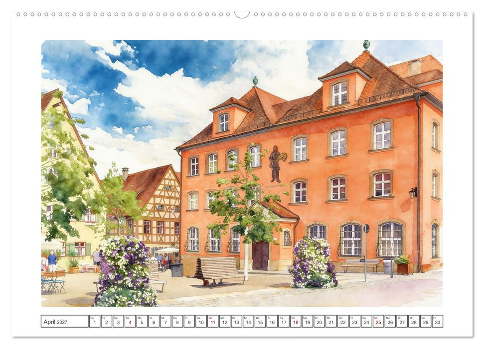 Die schönsten Altstädte in Bayern (CALVENDO Premium Wandkalender 2027)