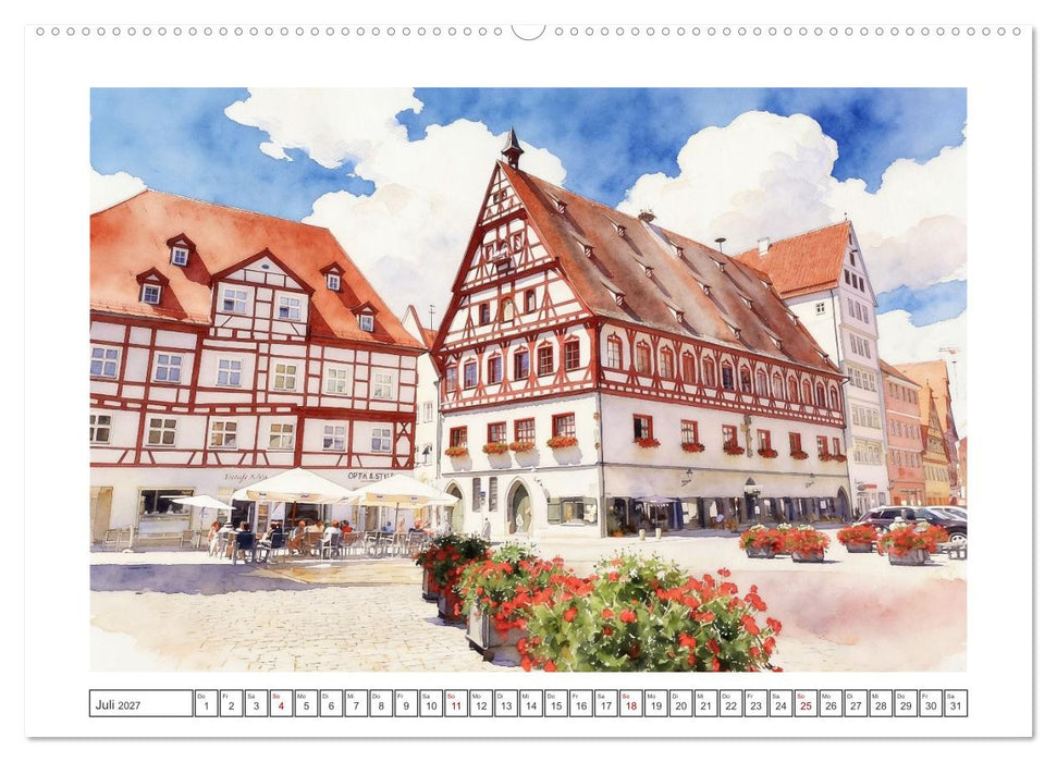 Die schönsten Altstädte in Bayern (CALVENDO Premium Wandkalender 2027)