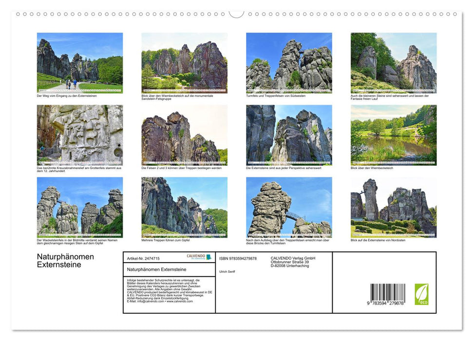Naturphänomen Externsteine (CALVENDO Premium Wandkalender 2027)