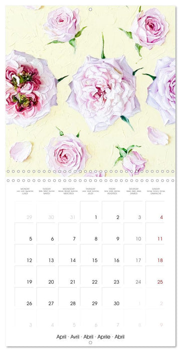 Masterful Blossoms The Magic of the Rose in Oil (CALVENDO Monthly Calendar 2027)
