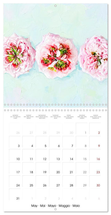 Masterful Blossoms The Magic of the Rose in Oil (CALVENDO Monthly Calendar 2027)