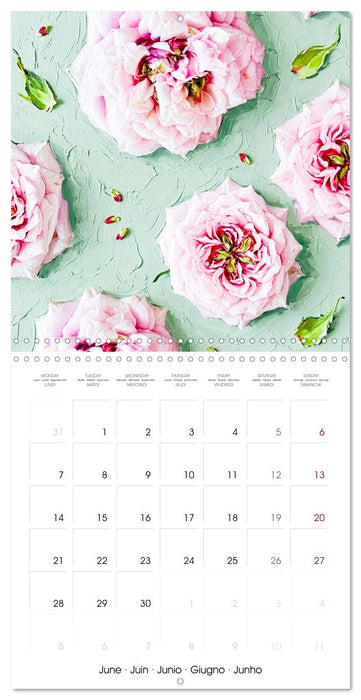 Masterful Blossoms The Magic of the Rose in Oil (CALVENDO Monthly Calendar 2027)