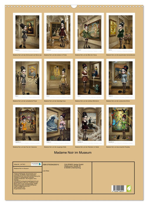 Madame Noir im Museum (CALVENDO Wandkalender 2027)