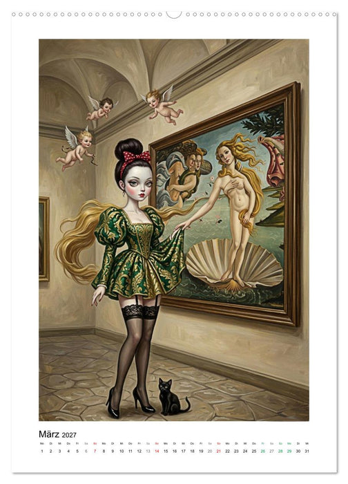 Madame Noir im Museum (CALVENDO Wandkalender 2027)