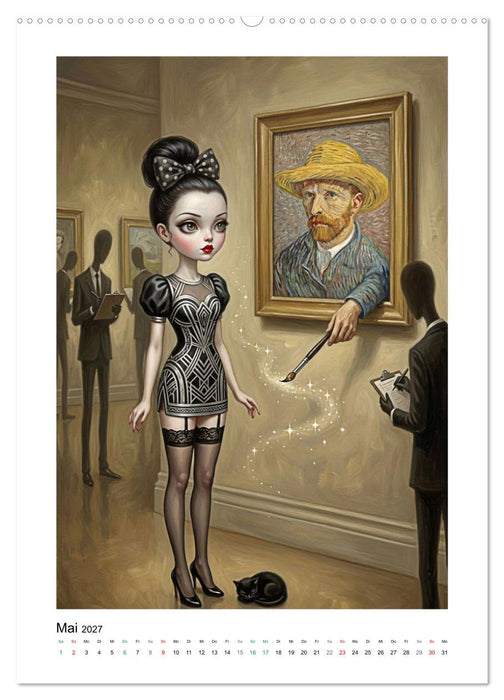 Madame Noir im Museum (CALVENDO Wandkalender 2027)