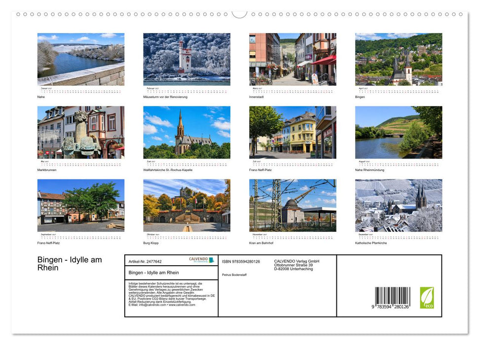 Bingen - Idylle am Rhein (CALVENDO Premium Wandkalender 2027)