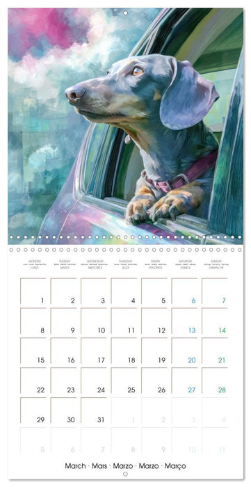 Dachshunds Illustrations - A hunter with humorous nature (CALVENDO Monthly Calendar 2027)